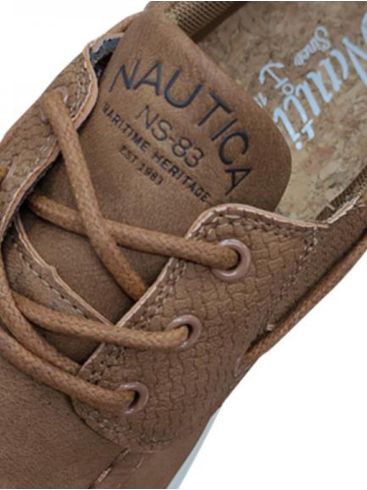 NAUTICA Ανδρικό καφέ παπούτσι, λογότυπο Nautica, NTM4180F23-03-DEEP-BRAIN