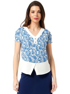 More about ANNA RAXEVSKY Women's blue floral blouse B24101