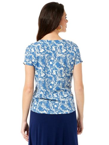 ANNA RAXEVSKY Women's blue floral blouse B24101