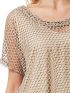 ANNA RAXEVSKY Γυναικεία μπέζ δικτυωτή ασύμμετρη μπλούζα B24116 BEIGE