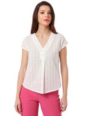 ANNA RAXEVSKY Women's white blouse B24119
