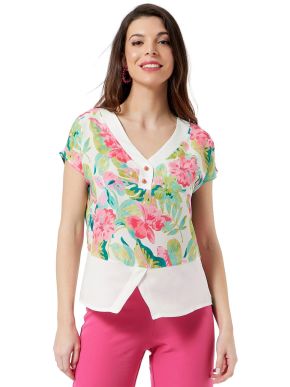 ANNA RAXEVSKY Women's floral blouse B24121