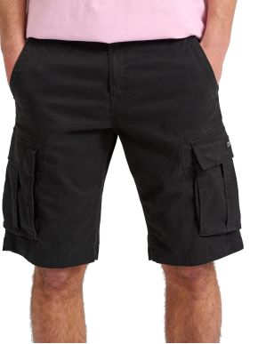 FUNKY BUDDHA Men's black cargo shorts FBM009-002-03 BLACK