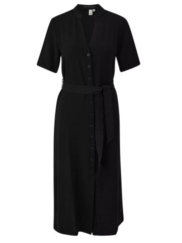 S.OLIVER Μαύρο κοντομάνικο φόρεμα 2141768-9999
