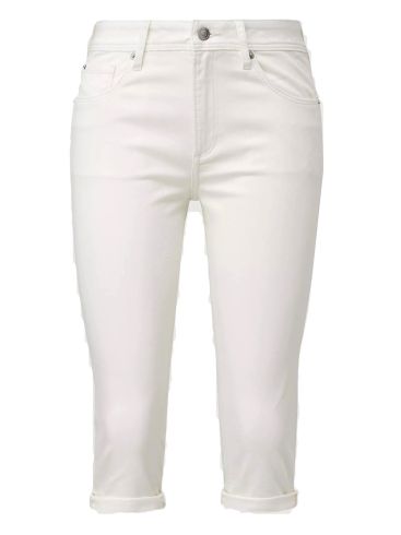 S.OLIVER Γυναικείο εκρού ελαστικό παντελόνι κάπρι 2144124 ecru